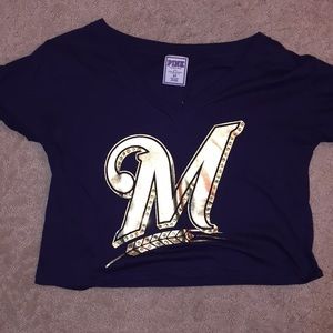 Victoria’s Secret Pink Milwaukee Brewers Crop